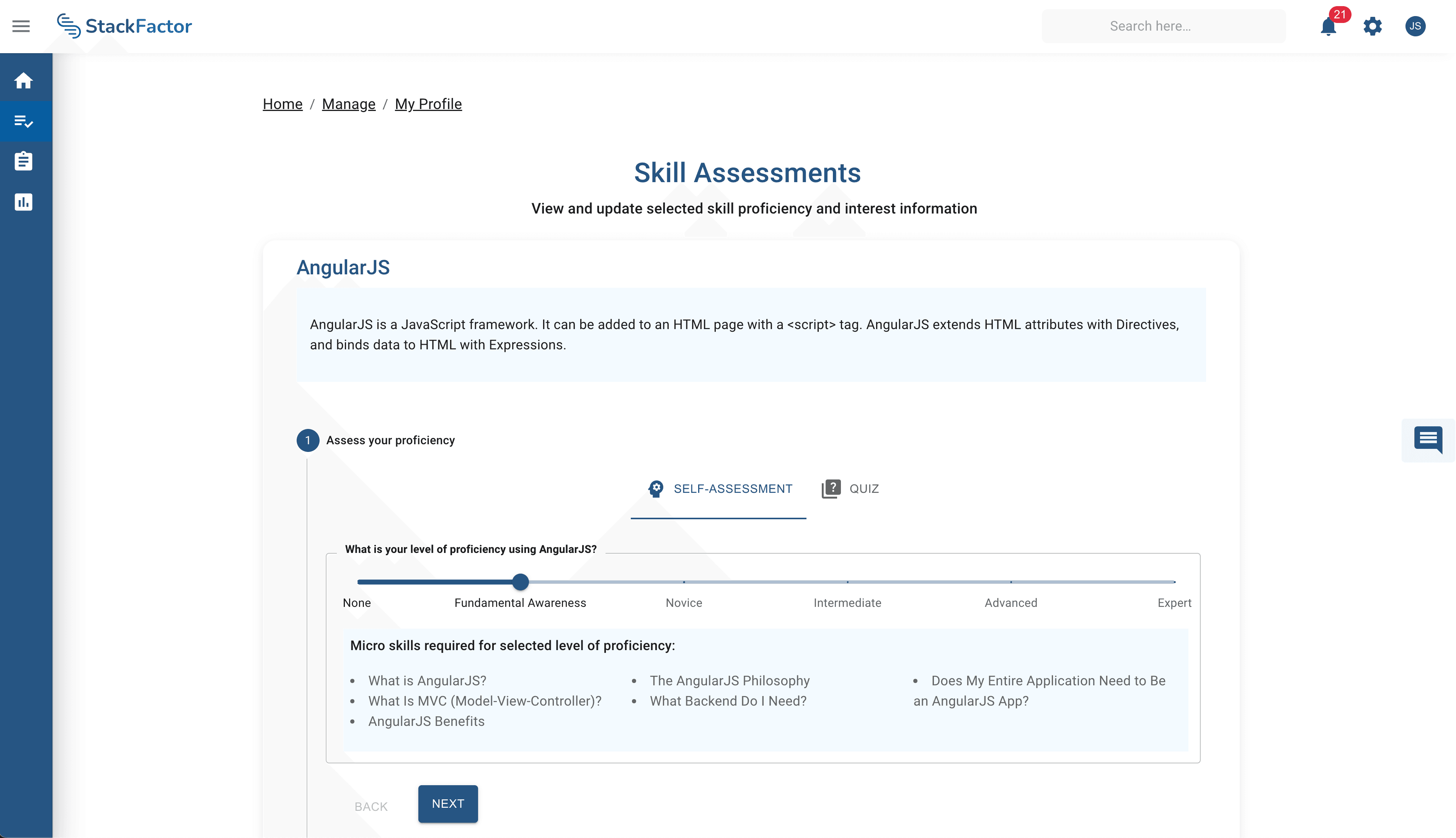 Individual Skill Assessment