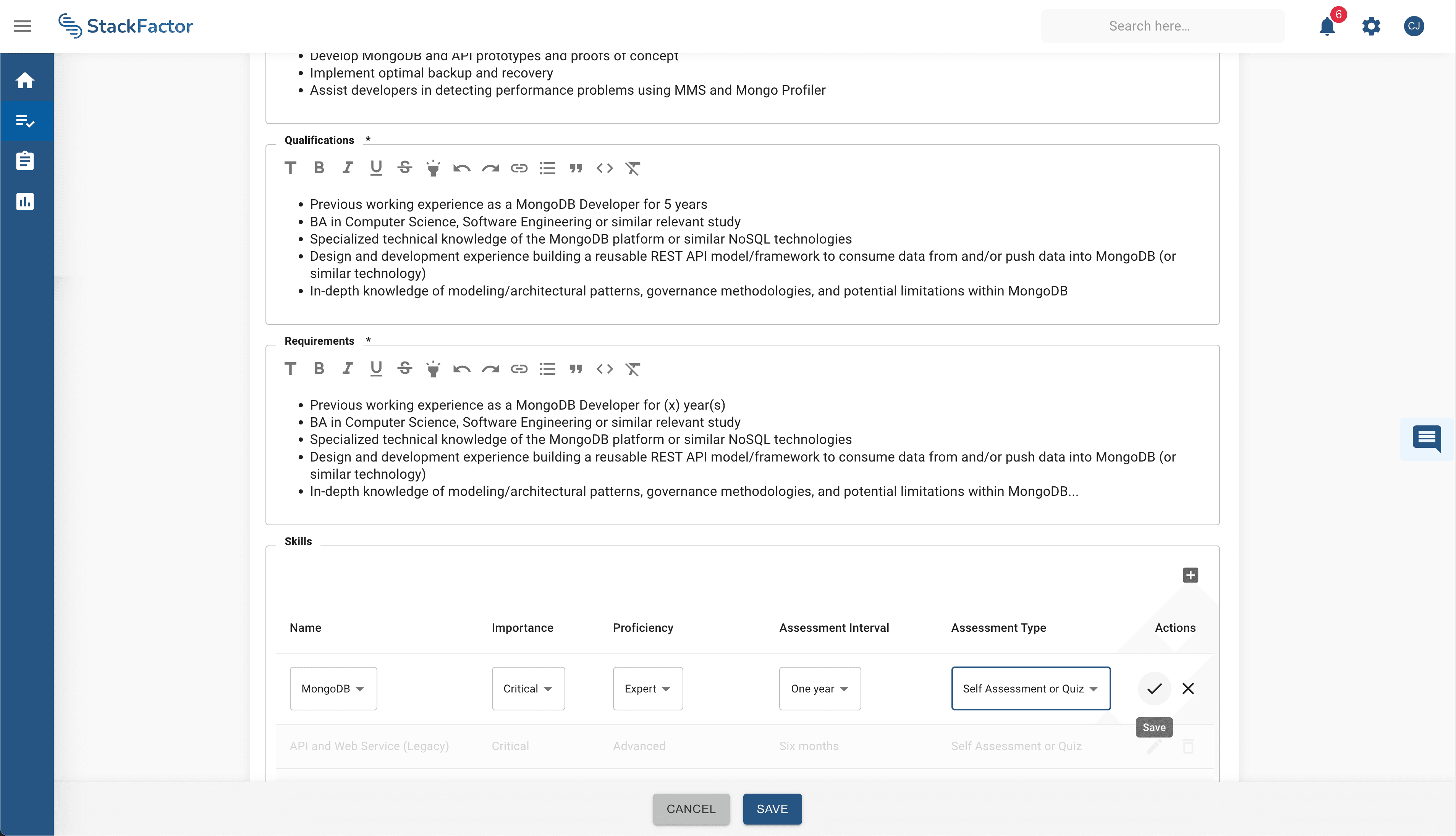 Manage Role and Add a New Skill